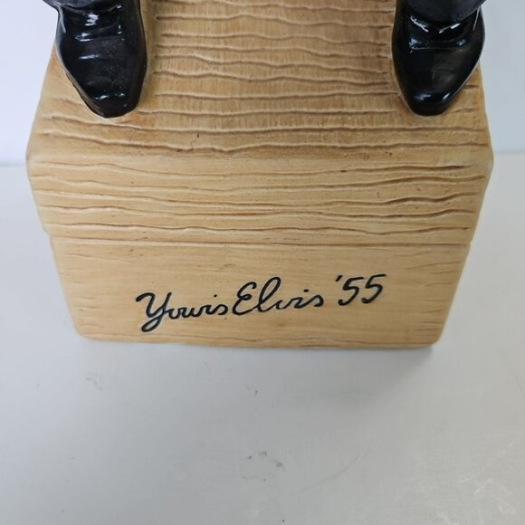 McCormick Elvis Presley Yours Elvis '55 Whiskey Decanter Music Box 15" Porcelain - Picture 6 of 11